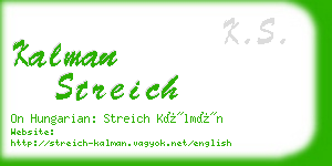 kalman streich business card